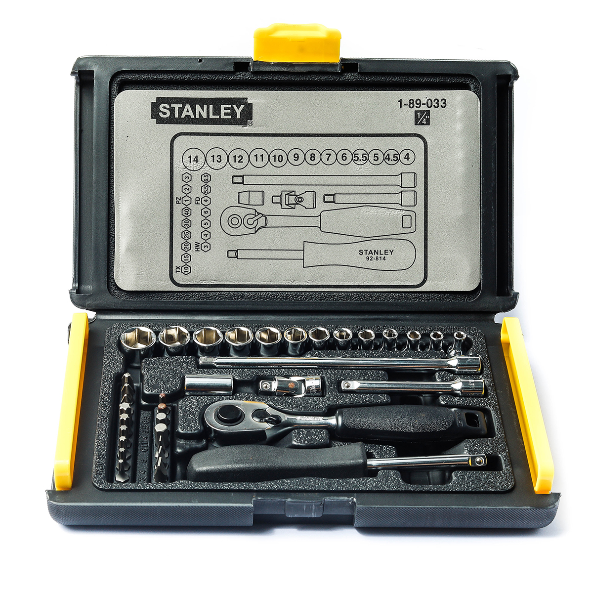 ชุดบ็อกซ์ 6PT 1/4" 35 ชิ้น 4-14 มม. STANLEY รุ่น 89-033 รูปที่ 2