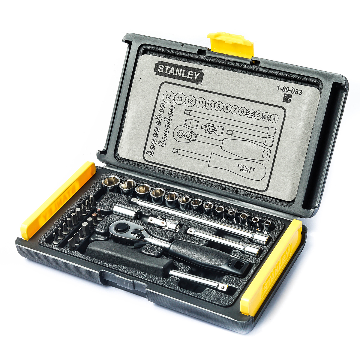 ชุดบ็อกซ์ 6PT 1/4" 35 ชิ้น 4-14 มม. STANLEY รุ่น 89-033 ราคา ฿1,200