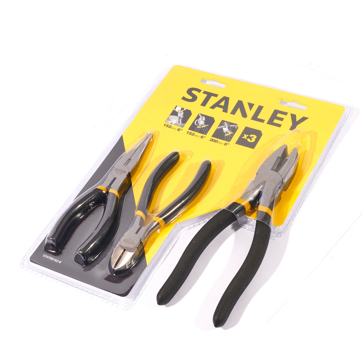 ชุดคีม 3 ชิ้น ปากตรง/ตัด/แหลม STANLEY รุ่น STHT90162-8 รูปที่ 2