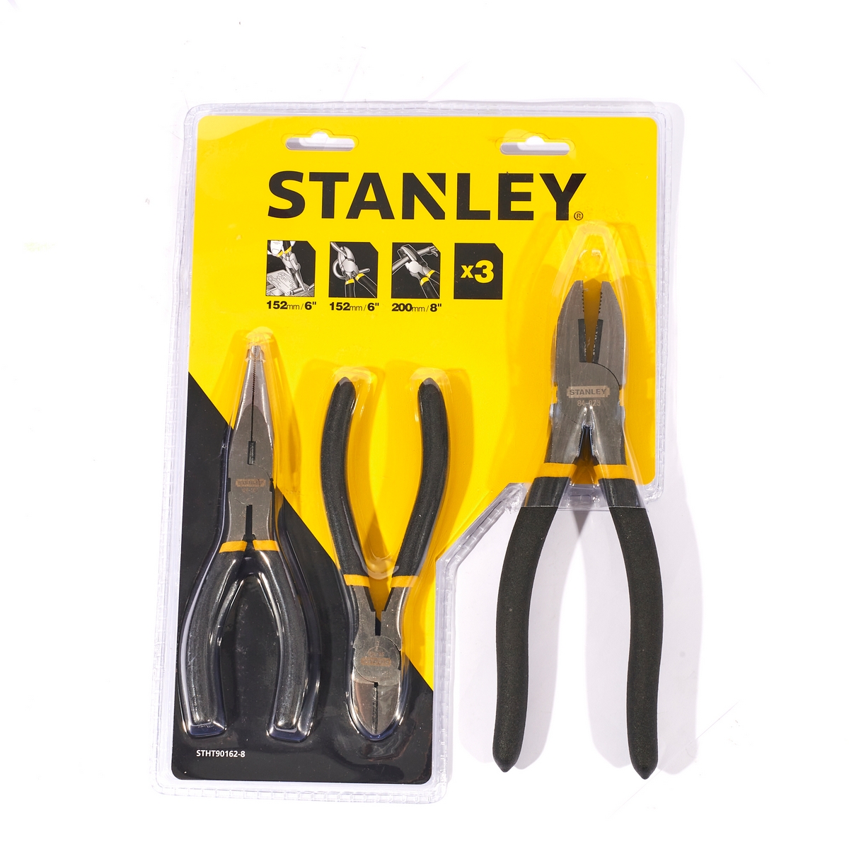 ชุดคีม 3 ชิ้น ปากตรง/ตัด/แหลม STANLEY รุ่น STHT90162-8 ราคา ฿550