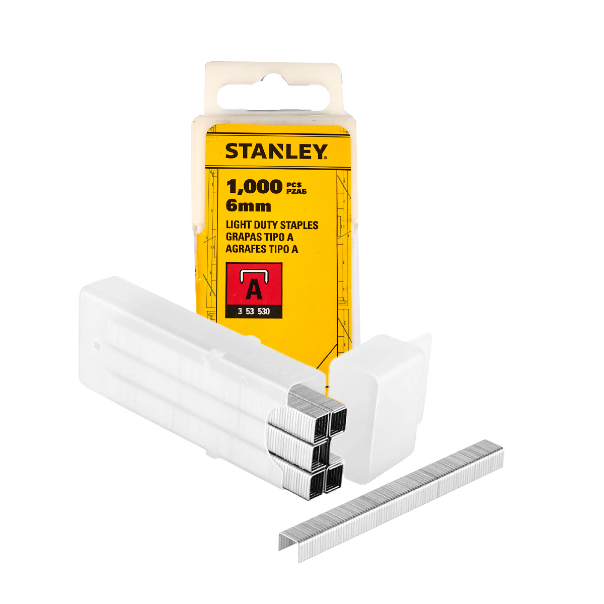 ลวดเย็บ TYPE A 6 มม. 1000 ลูก STANLEY รุ่น 1-TRA204T ราคา ฿49.5
