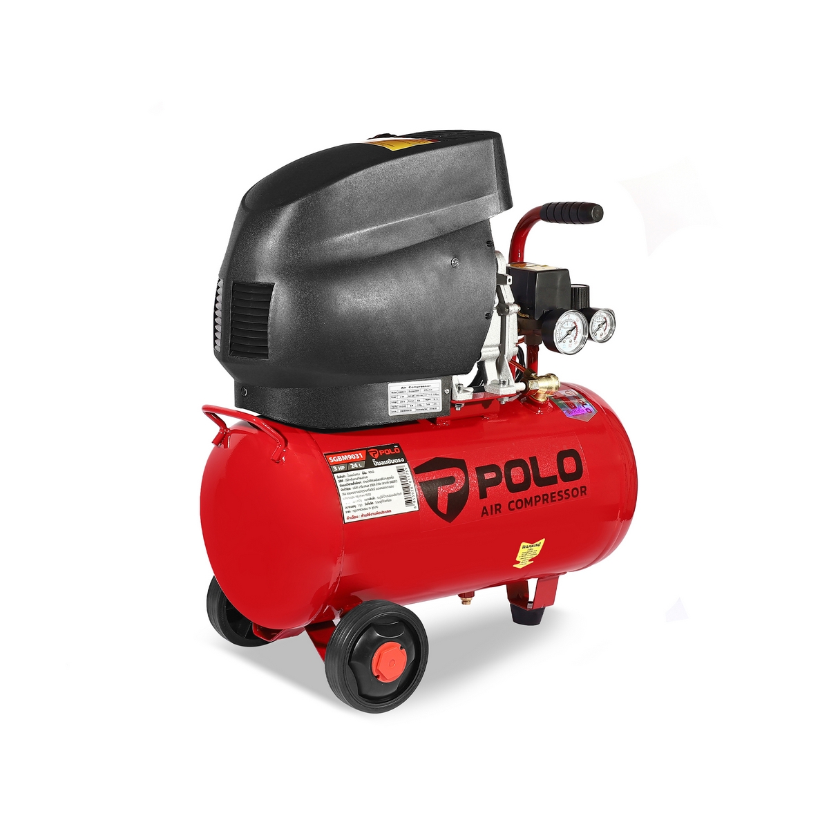 POLO Air Compressor 3 HP 1-Phase 220V 24L, Model S371-SGBM9031 price ฿3,660