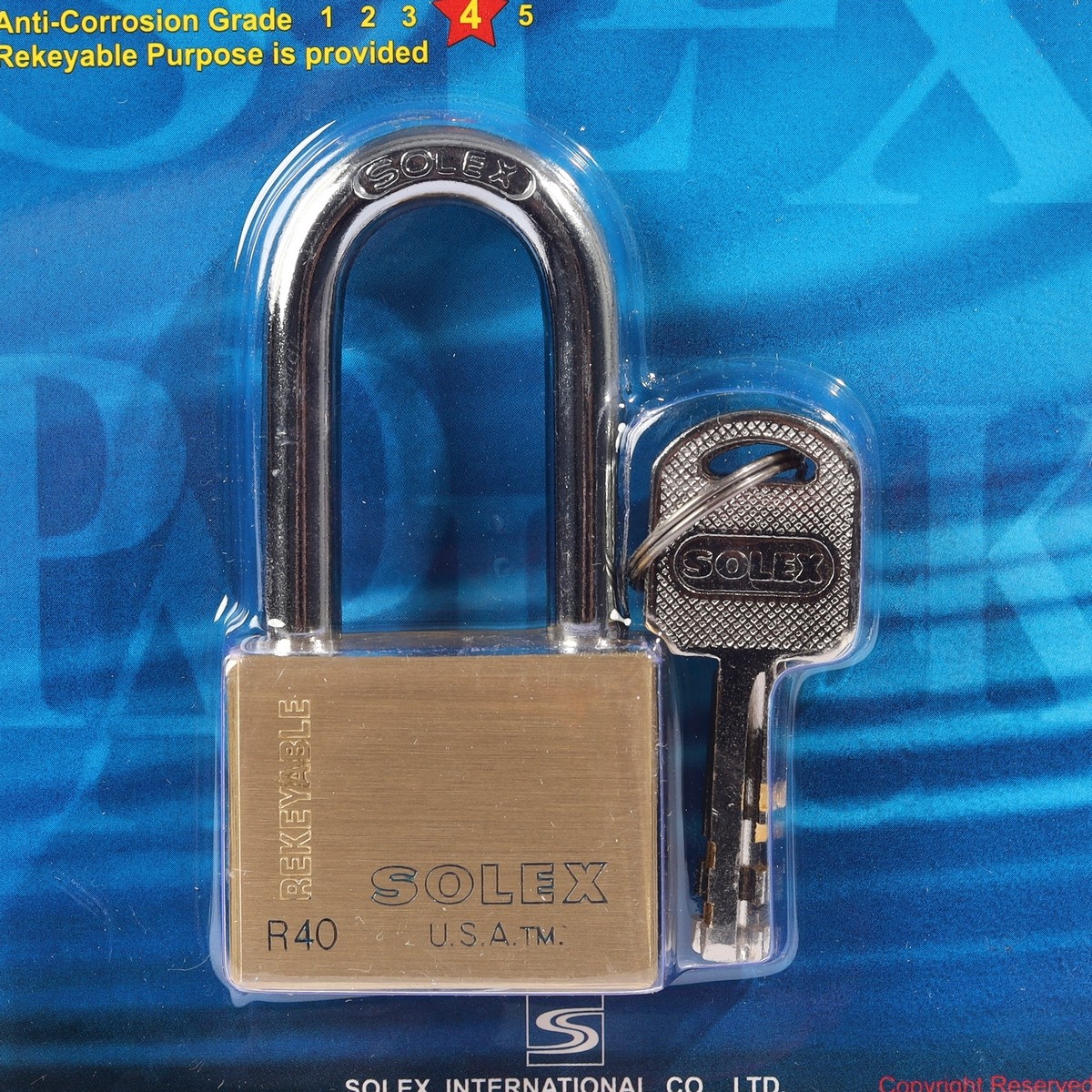 กุญแจคล้องทองเหลือง R40 L PREMIUM SOLEX รูปที่ 2