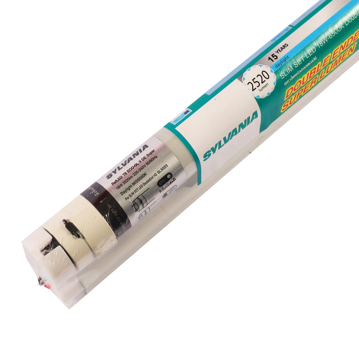 ชุดรางไฟพร้อมหลอด LED T8 18W DOUBLEENDHO SYLVANIA รูปที่ 3