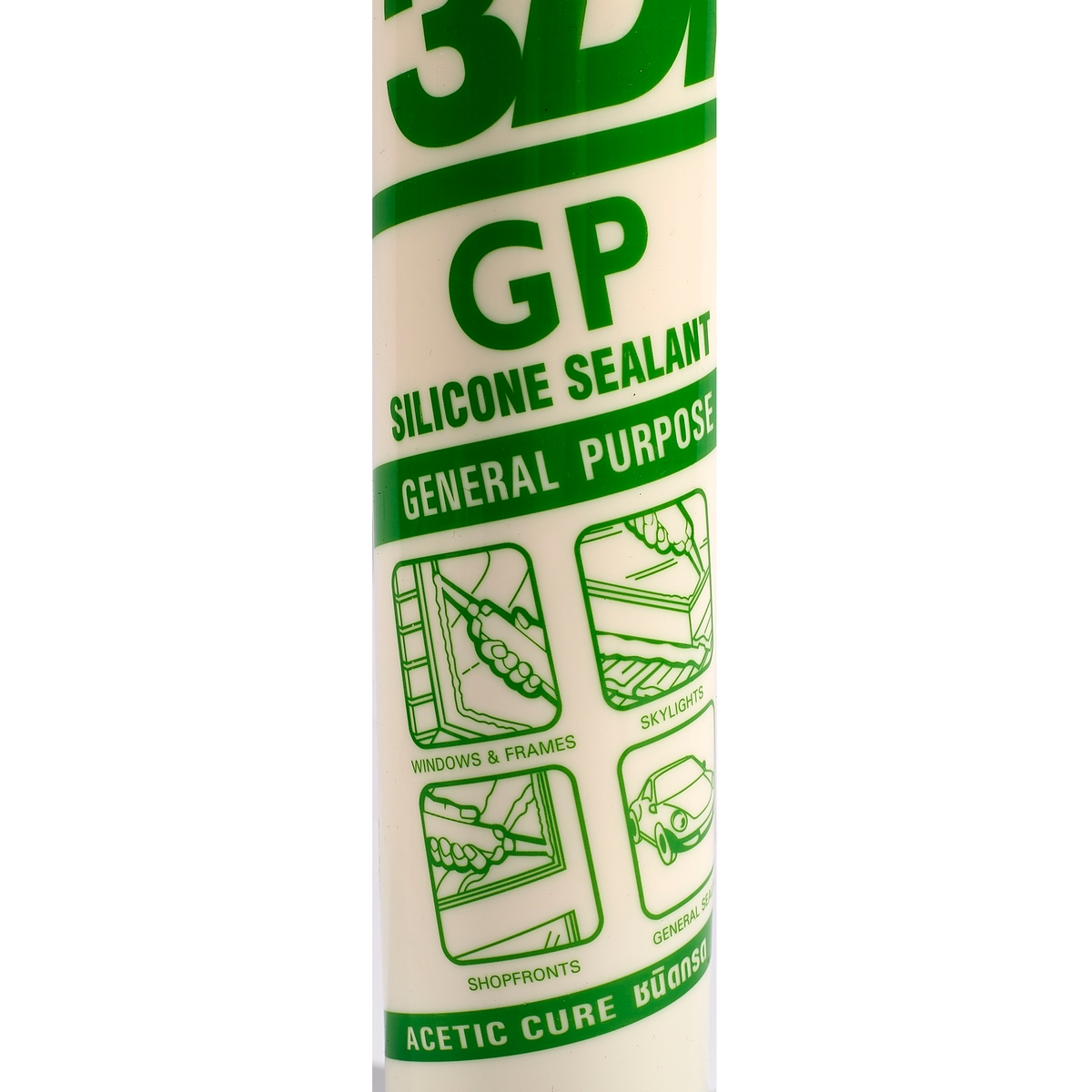 ซิลิโคนยาแนวGPชนิดมีกรด สีขาว 280ML 3DI รูปที่ 3