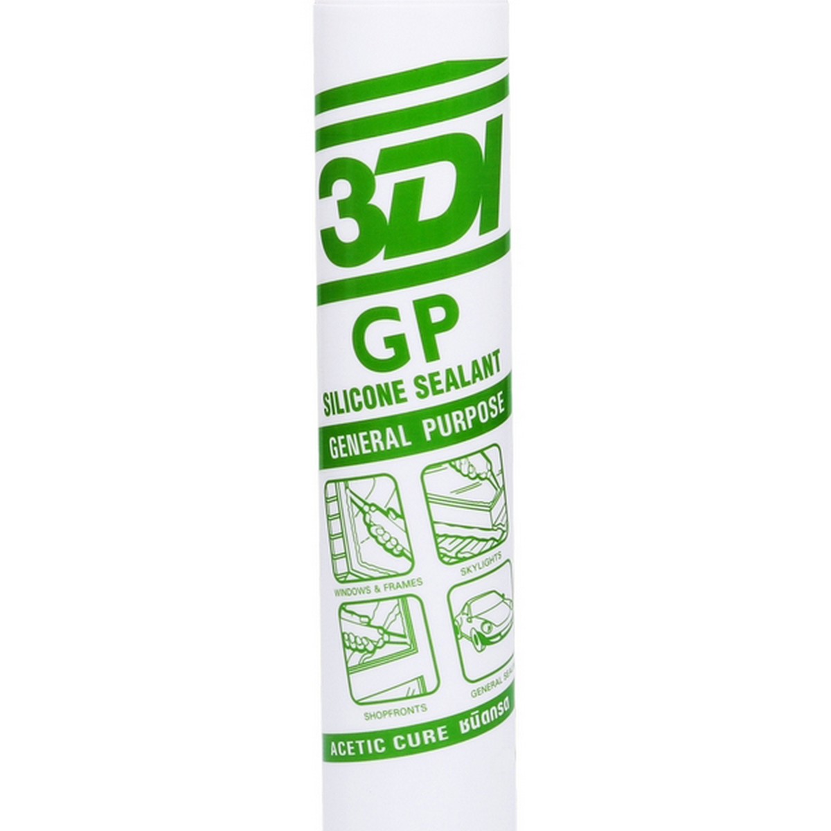 ซิลิโคนยาแนวGPชนิดมีกรด สีดำ 280ML 3DI รูปที่ 2