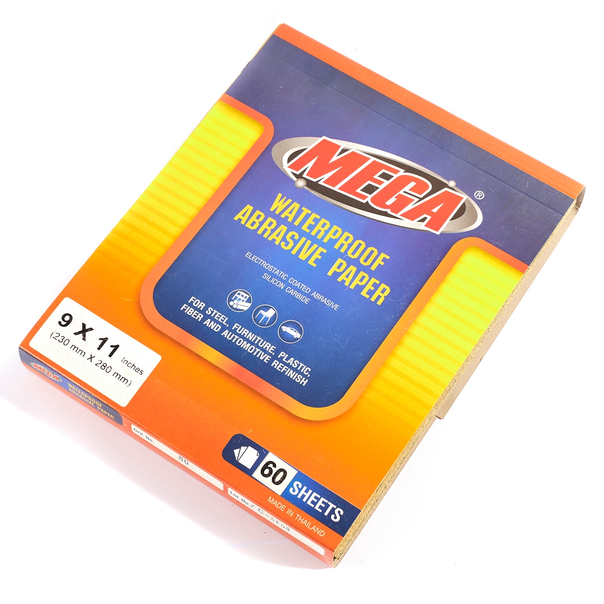 กระดาษทรายน้ำ 9"X11" #100(60/PAC) MEGA TOA รุ่น 8215 รูปที่ 5