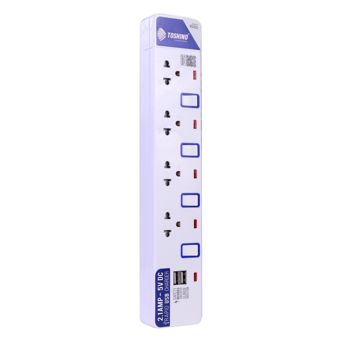 ปลั๊กรางไฟ 4ช่อง 2USB 3เมตร TOSHINO รุ่น ET-914USB รูปที่ 2