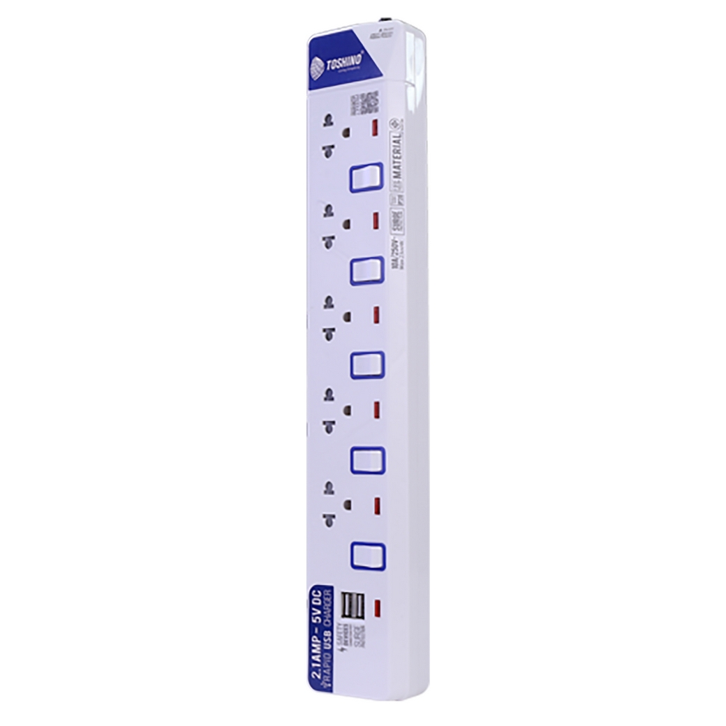 ปลั๊กรางไฟ 5ช่อง 2USB 3เมตร TOSHINO รุ่น ET-915USB รูปที่ 4