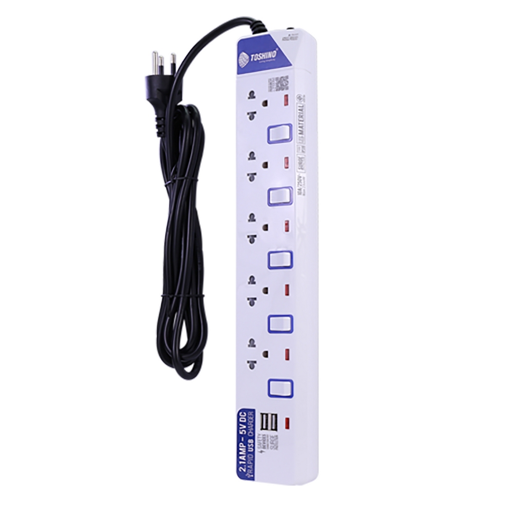 ปลั๊กรางไฟ 5ช่อง 2USB 3เมตร TOSHINO รุ่น ET-915USB รูปที่ 5