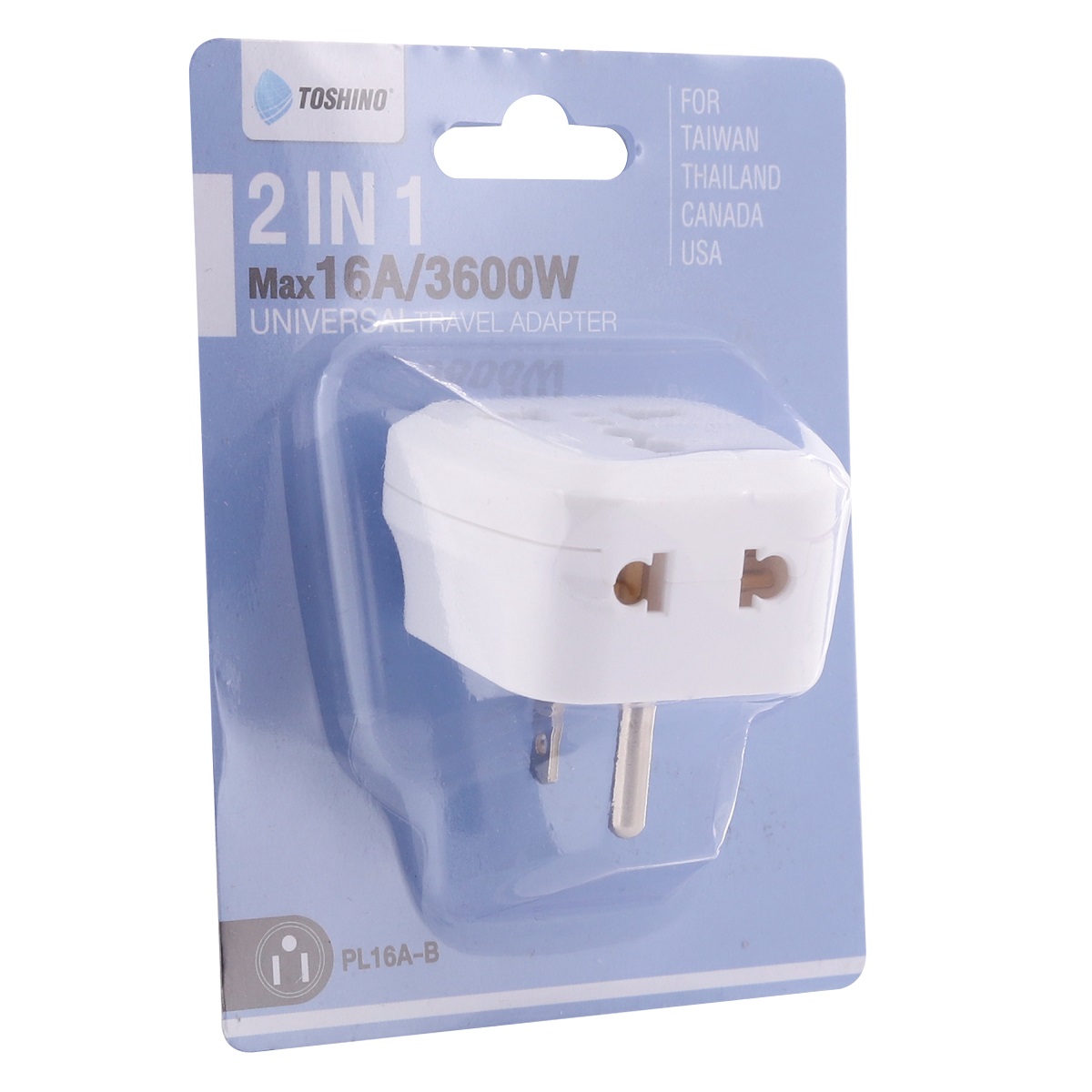 ปลั๊กแปลง2IN1 ขาแบน 3P 3500W 16A TOSHINO รุ่น PL16A-B รูปที่ 2