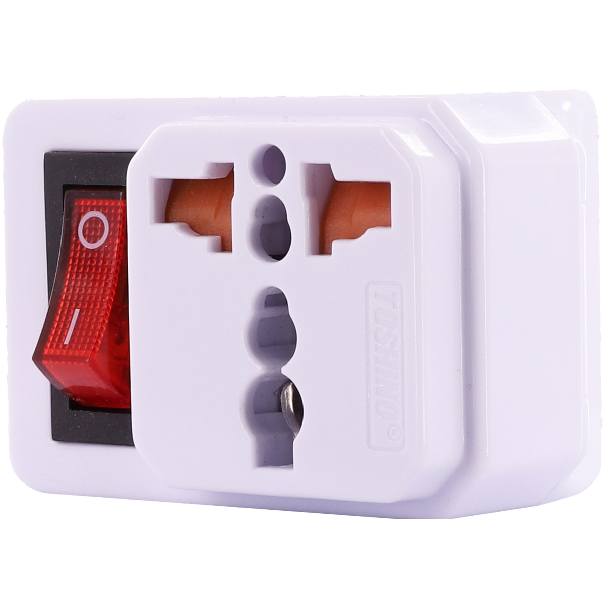 ปลั๊กแปลง2ขาแบน 1สวิตช์ 16A 3500W EA-ES TOSHINO ราคา ฿141.6