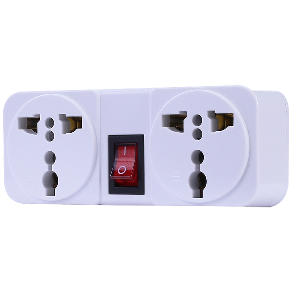 ปลั๊กแปลง 1สวิตช์ 2ช่อง 2ขาแบน 2000W TOSHINO รุ่น TW2 ราคา ฿60