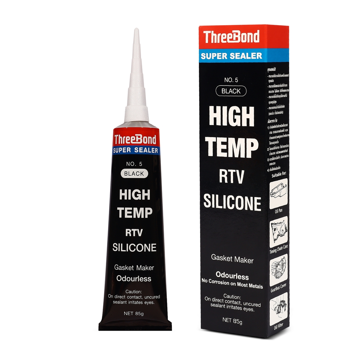 ปะเก็นซิลิโคน ดำ 85G SUPER SEALER NO.5 THREEBOND รุ่น RTV05 ราคา ฿103.2