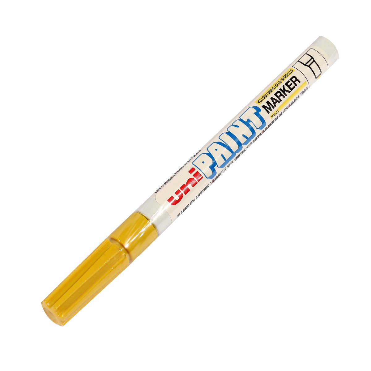 เพ้นท์มาร์คเกอร์-สีเหลือง(184131) UNI MITSUBISHI รุ่น PX-21 ราคา ฿49.5