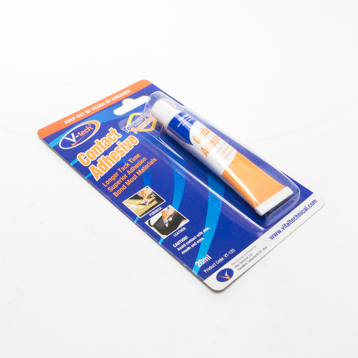 กาวติดวัสดุ/รองเท้า(สีเหลือง)20ML V-TECH รุ่น VT-125 รูปที่ 3