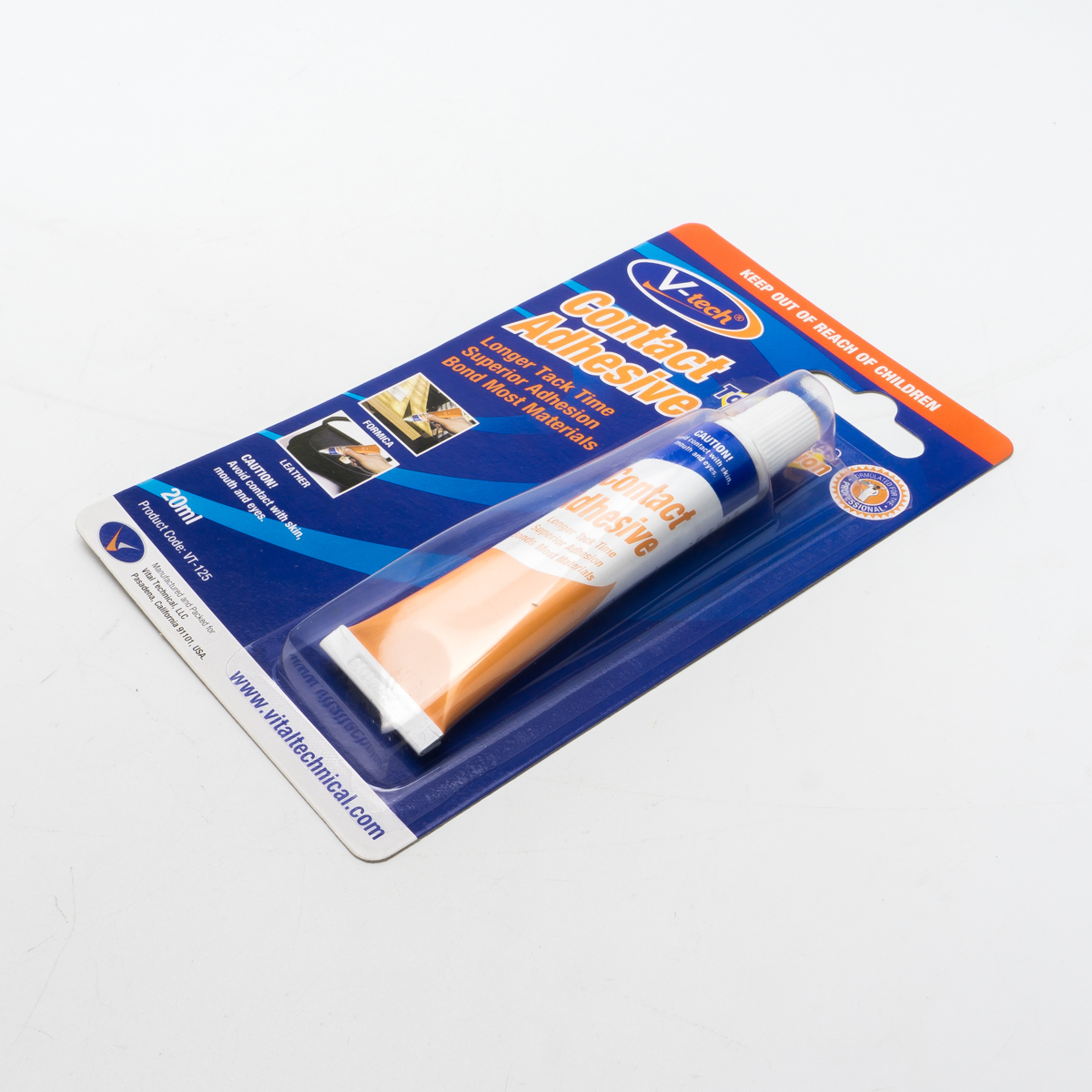 กาวติดวัสดุ/รองเท้า(สีเหลือง)20ML V-TECH รุ่น VT-125 ราคา ฿27.6