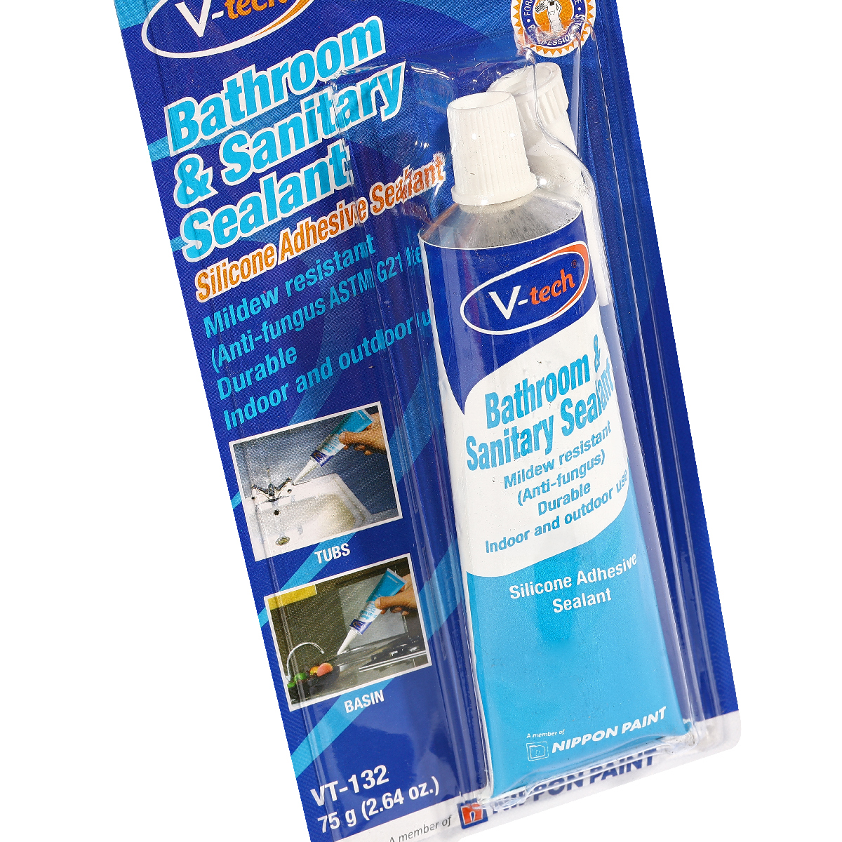 ซิลิโคนกันเชื้อรา 75 G. สีขาว V-TECH รุ่น VT-132 รูปที่ 2