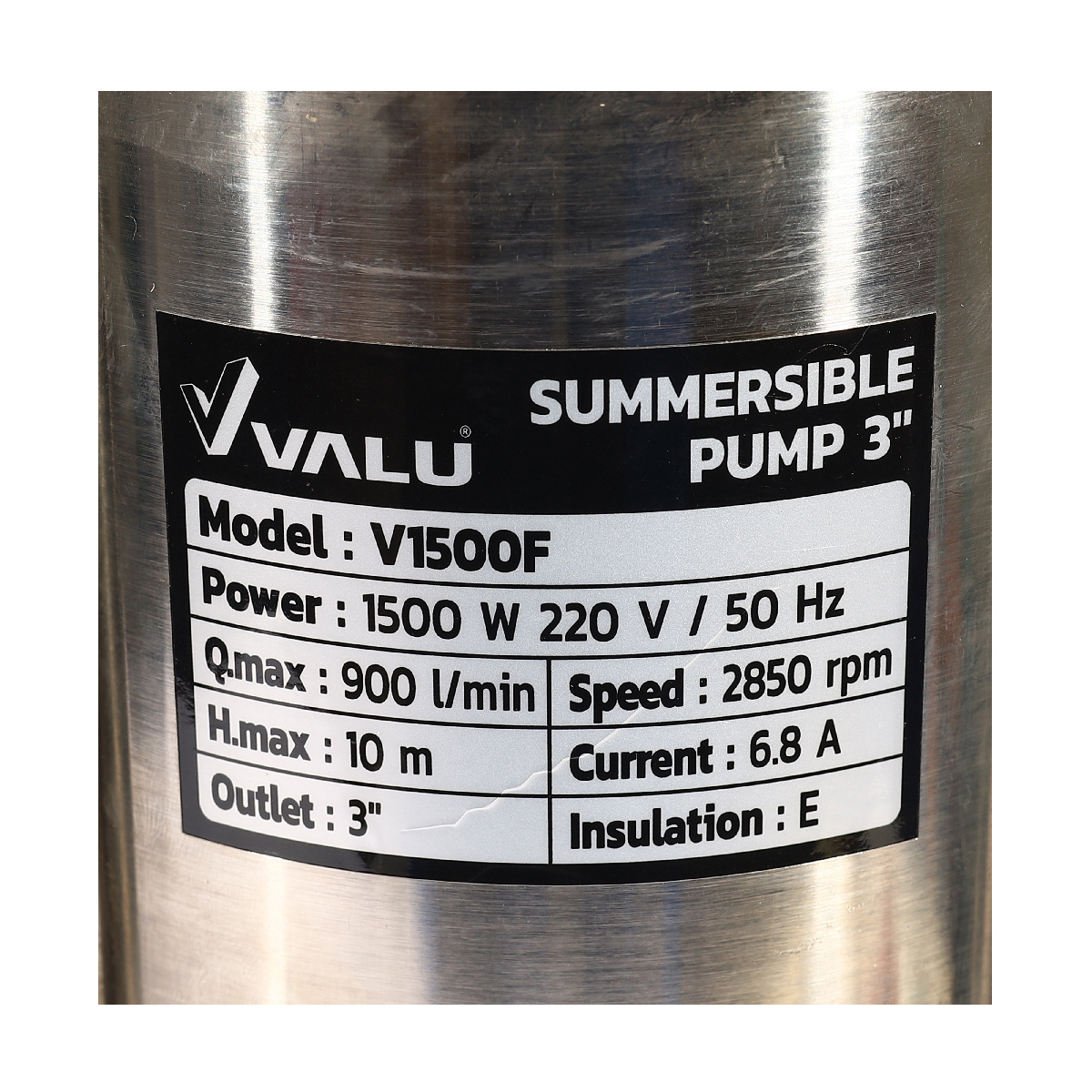 ปั๊มแช่น้ำเสียลูกลอย 3"/ 1500W VALU รุ่น V1500F รูปที่ 5