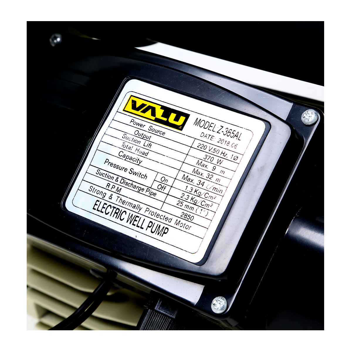 ปั๊มน้ำอัตโนมัติ 0.5HP VALU รุ่น Z-365AL รูปที่ 3
