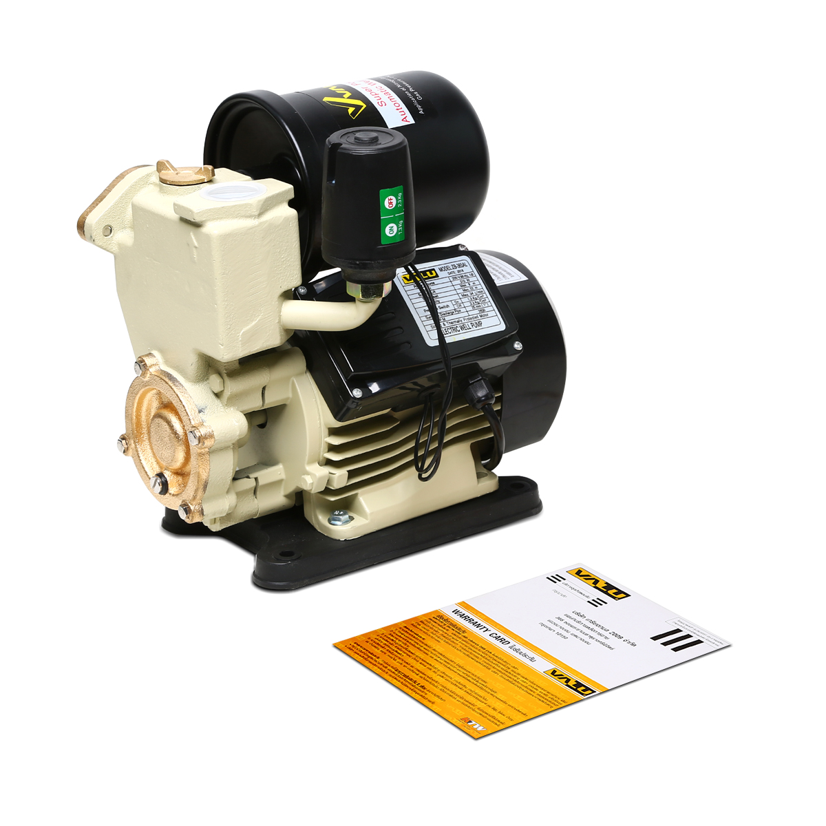 ปั๊มน้ำอัตโนมัติ 0.5HP พร้อมฐาน VALU รุ่น ZB-365AL ราคา ฿1,260