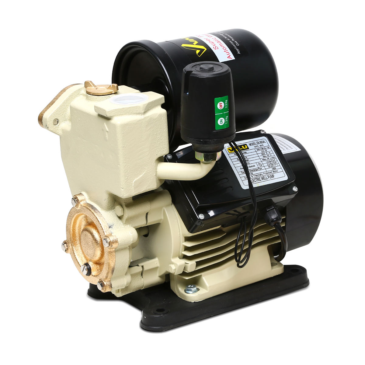 ปั๊มน้ำอัตโนมัติ 0.5HP พร้อมฐาน VALU รุ่น ZB-365AL รูปที่ 2