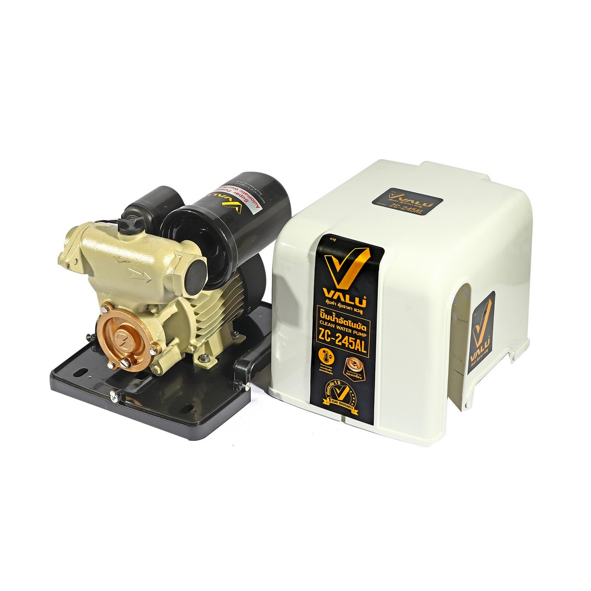 ปั๊มน้ำอัตโนมัติ370Wพร้อมฝาครอบ VALU รุ่น ZC-245AL ราคา ฿1,470