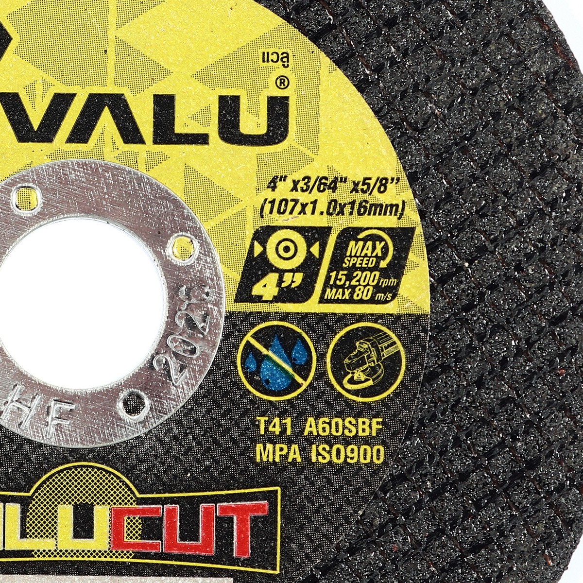 แผ่นตัดเหล็ก 4"X1 มม. ดำ VALU CUT VALU รูปที่ 4