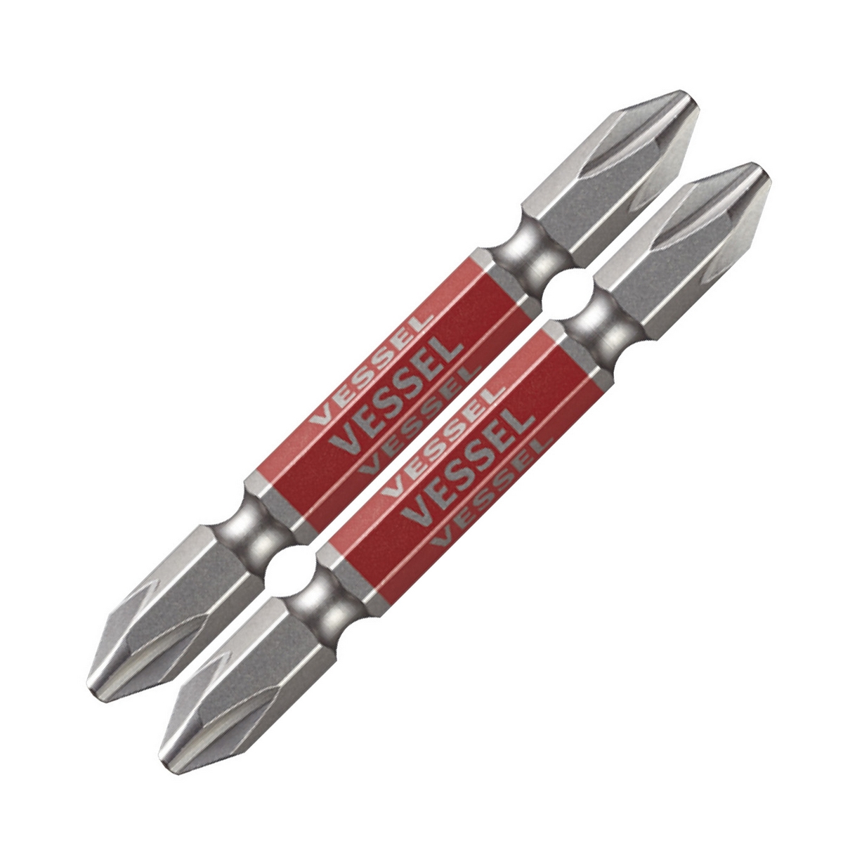 ดอกไขควงแฉก 2 หัว (2 ดอก/แพค) GS14 +2X65 VESSEL รุ่น GS142065 ราคา ฿108