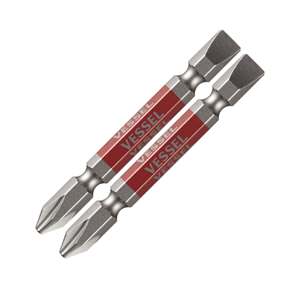 ดอกไขควงแฉก-แบน (2 ดอก/แพค) GS14 +2/-6X65 VESSEL รุ่น GS142665 ราคา ฿108