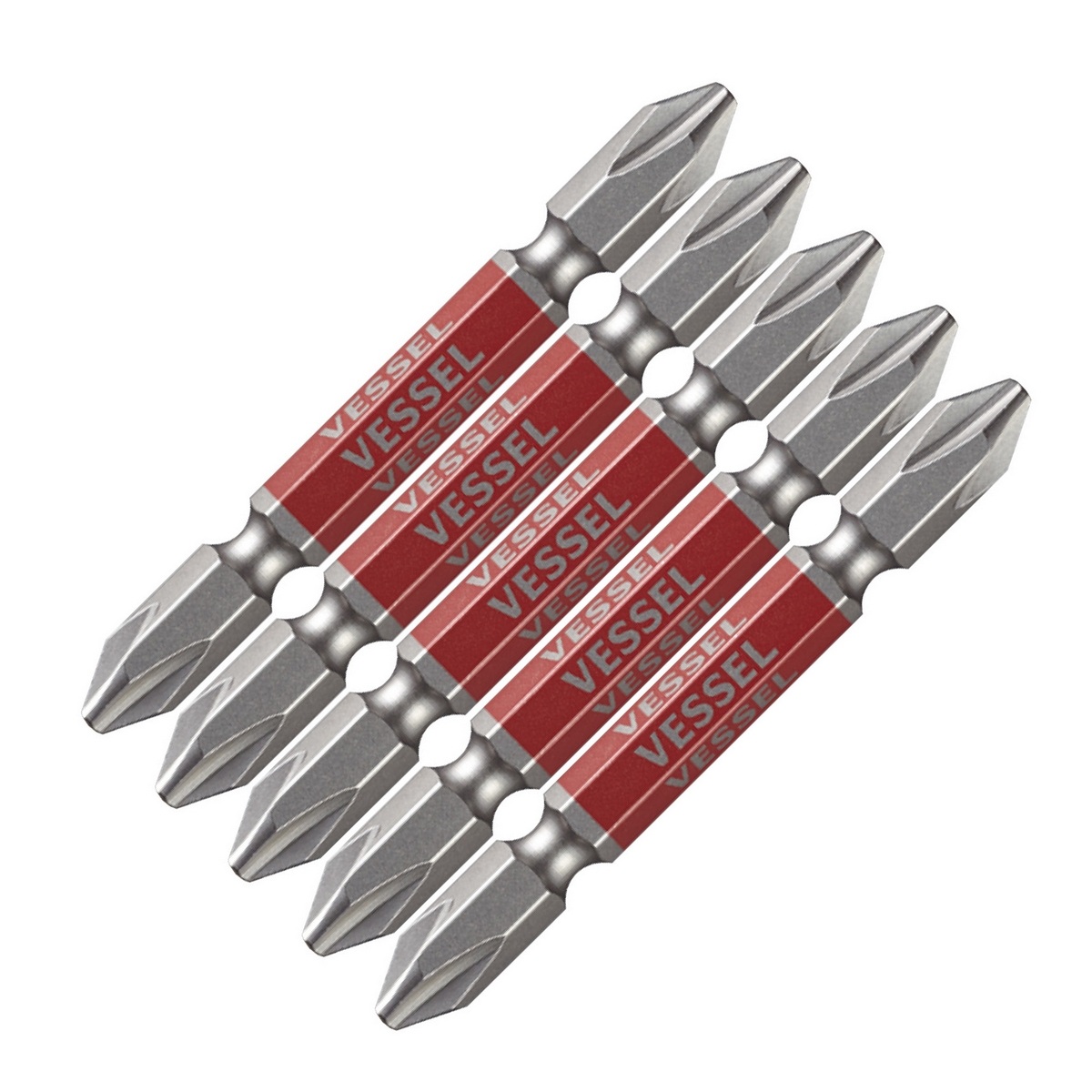 ดอกไขควงแฉก 2 หัว (5 ดอก/แพค) GS5P +2X65 VESSEL รุ่น GS5P2065 ราคา ฿216
