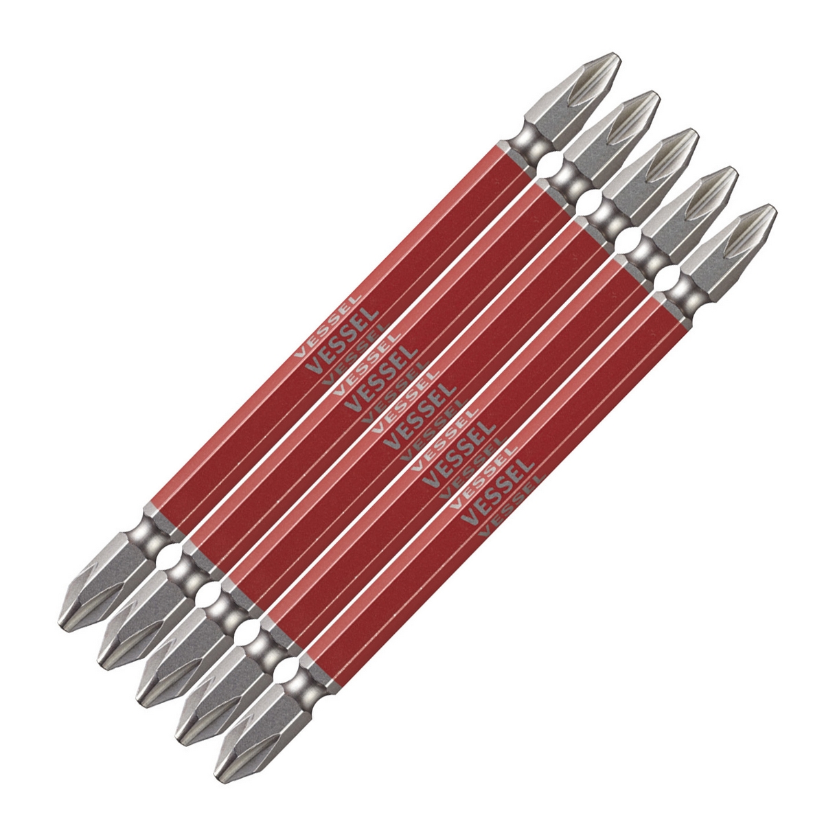 ดอกไขควงแฉก 2 หัว (5 ดอก/แพค) GS5P +2X110 VESSEL รุ่น GS5P2110 ราคา ฿288