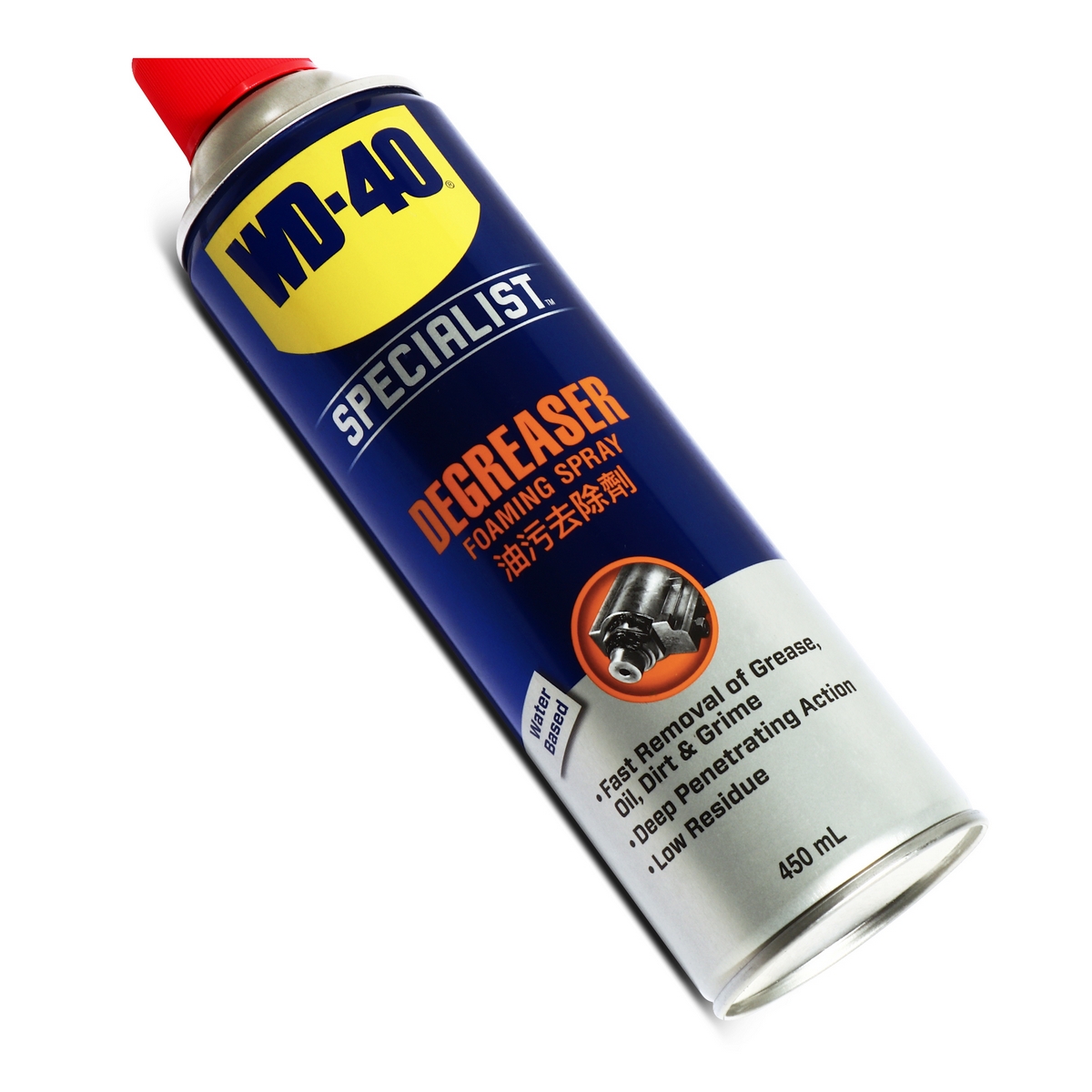 WD-40 SPECIALIST สเปรย์โฟมขจัดไขมัน (Degreaser) ขนาด 450 มิลลิลิตร ทำความสะอาดคราบน้ำมัน จาระบี ไขมัน และสิ่งสกปรกต่างๆ (ดับบลิวดี สี่สิบ สเปเชียลลิสต์) รูปที่ 3