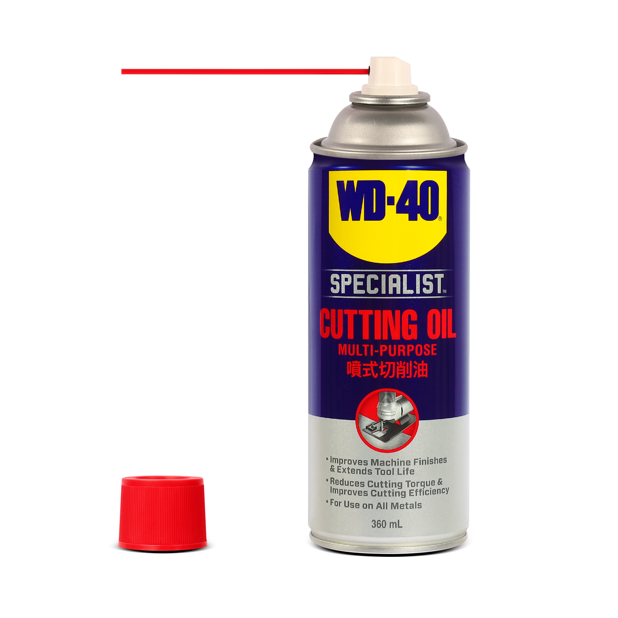 WD-40 SPECIALIST สเปรย์น้ำมันตัดกลึงอเนกประสงค์ (Cutting Oil) ขนาด 360 มิลลิลิตร สำหรับงานเจาะ ตัด กลึง ยืดอายุมีดตัด (ดับบลิวดี สี่สิบ สเปเชียลลิสต์) รูปที่ 4