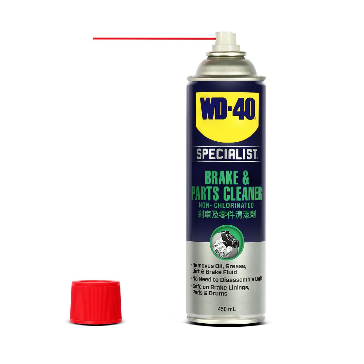 WD-40 AUTOMOTIVE สเปรย์ล้างเบรค (Brake&Parts Cleaner) ขนาด 450 มิลลิลิตร ใช้ล้างขจัดคราบน้ำมันเบรค จาระบี และสิ่งสกปรก (ดับบลิวดี สี่สิบ ออโตโมทีฟ) รูปที่ 5