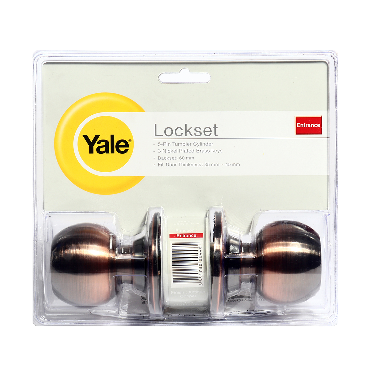 ลูกบิดทั่วไปกลม65มม ทองแดงดำ YALE รุ่น VCA5127US11 รูปที่ 3