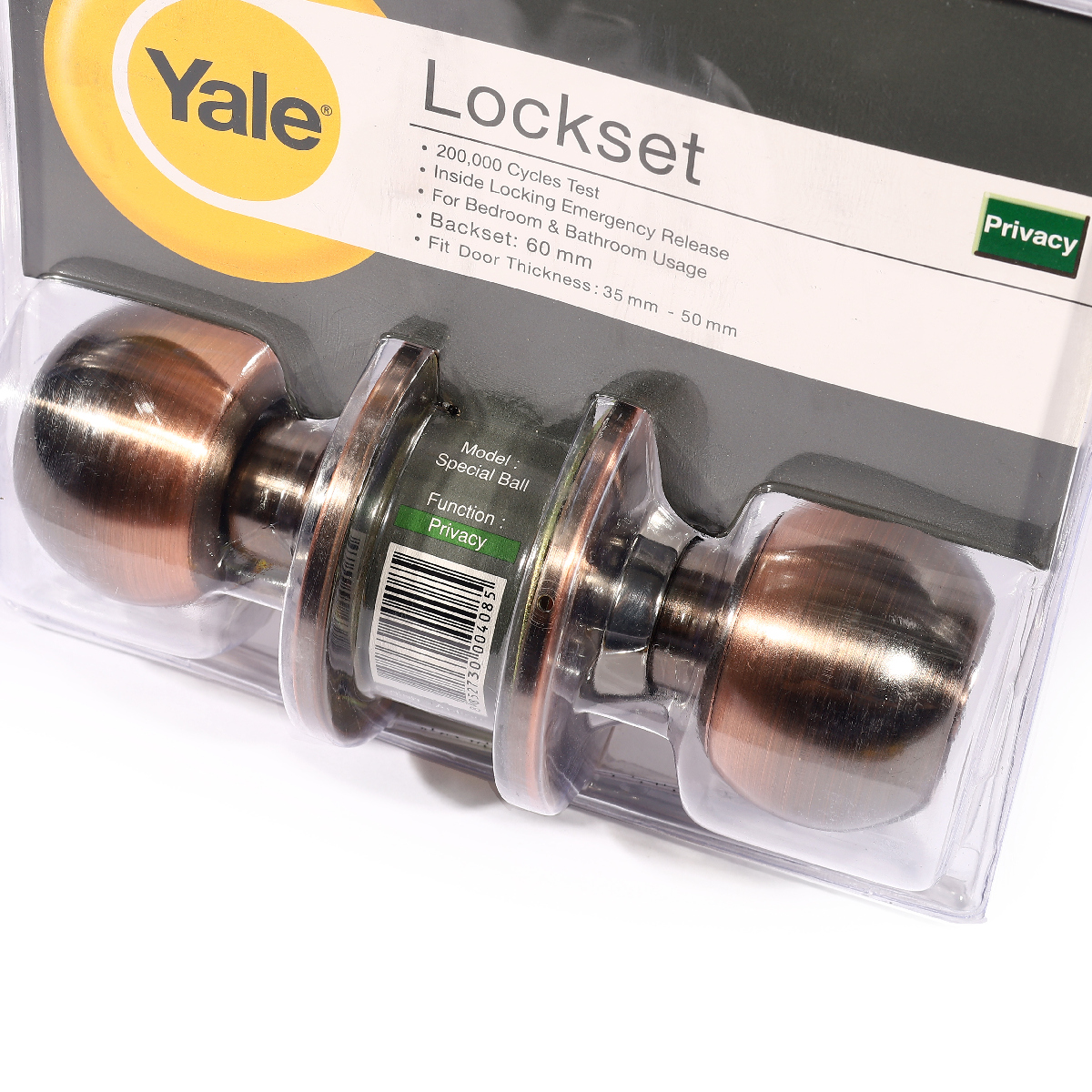 ลูกบิดประตูสีทองแดงรมดำ YALE รุ่น KN-VCA5222US11AV รูปที่ 2