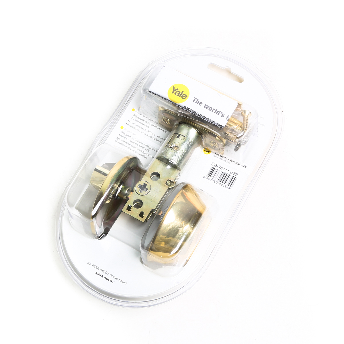 กุญแจเสริมความปลอดภัย(ทองเหลือง) YALE รุ่น V8111US3 ราคา ฿408
