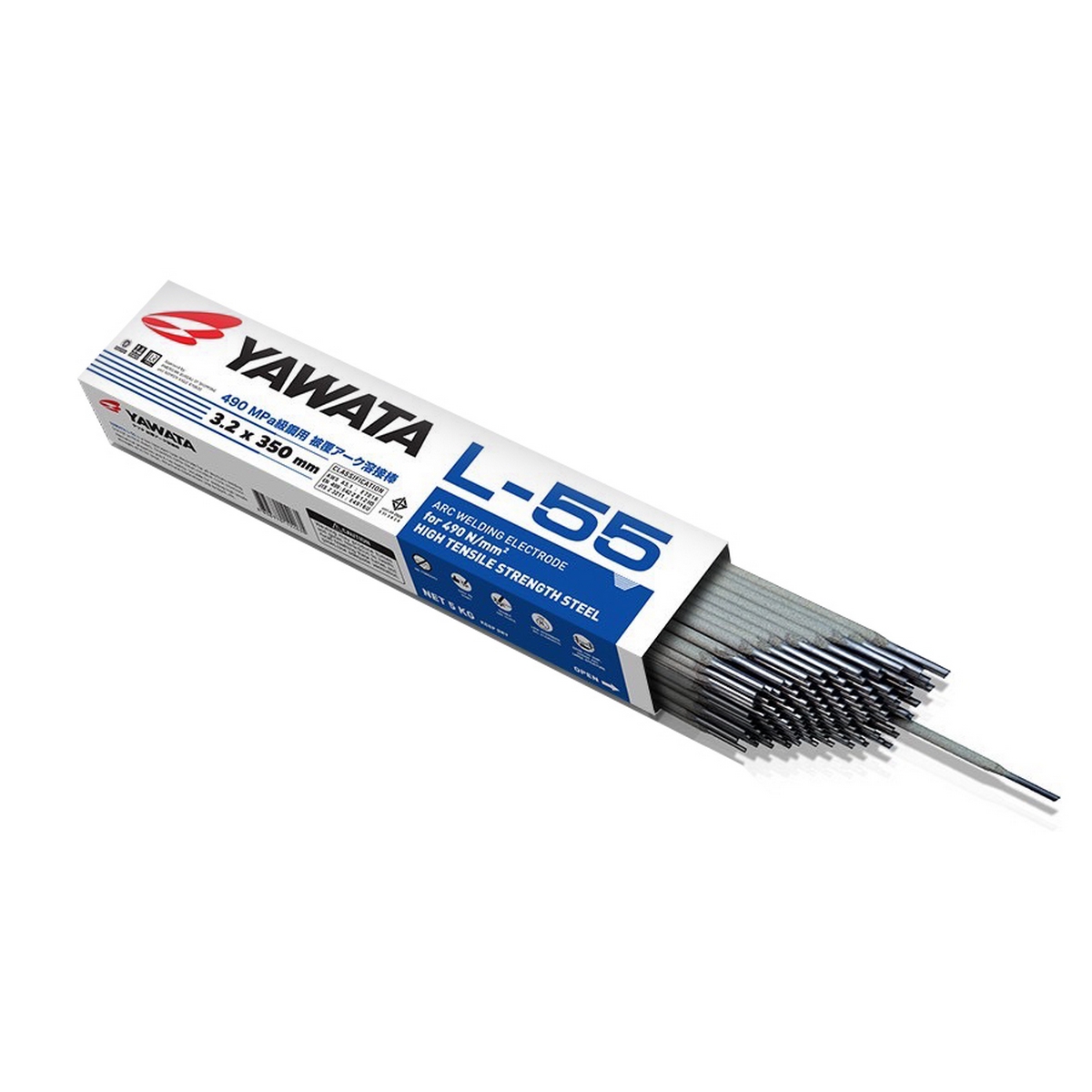 ลวดเชื่อมแรงดึงสูง #3.2 MM. 5KG L-55 YAWATA รุ่น L55032 ราคา ฿507.6