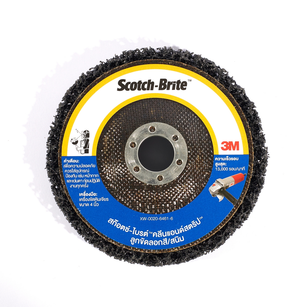 ลูกขัดหลังแข็งลอกสี/สนิม CNS 4"X5/8" 3M รุ่น 0120 รูปที่ 2