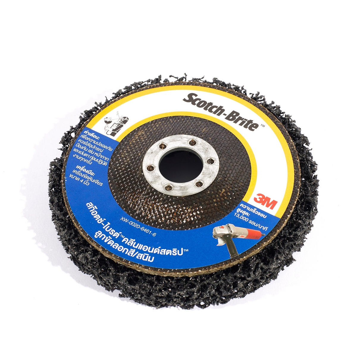 ลูกขัดหลังแข็งลอกสี/สนิม CNS 4"X5/8" 3M รุ่น 0120 ราคา ฿120.6