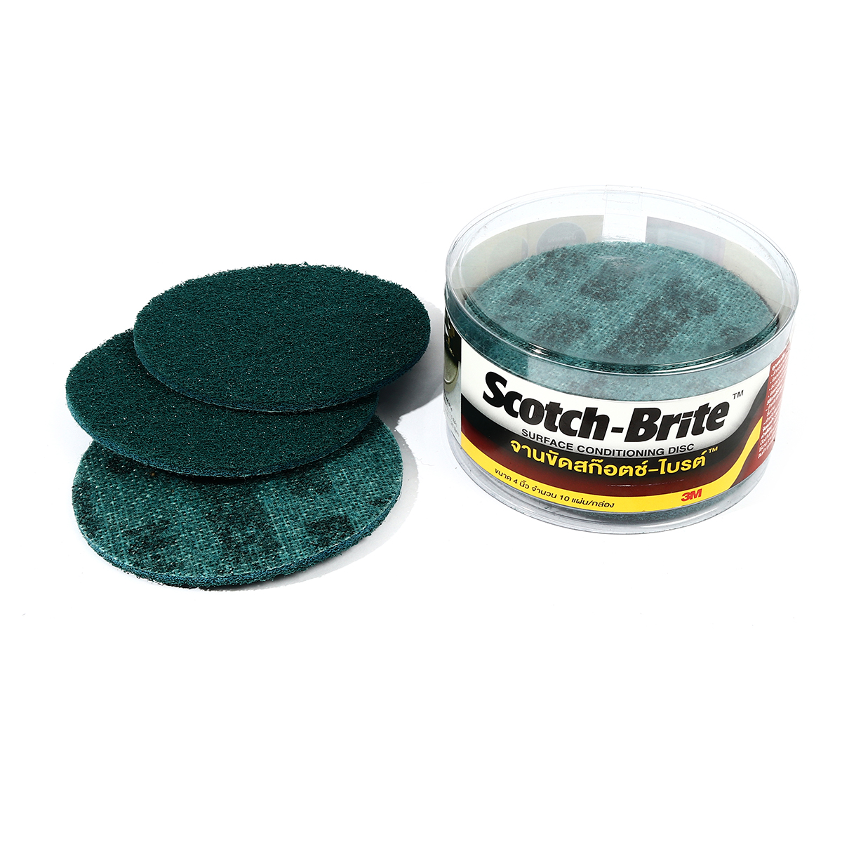 จานขัดสก๊อตไบร์ท(ไม่มีรู)4"XNH ฟ้า 3M รุ่น 0147 ราคา ฿72