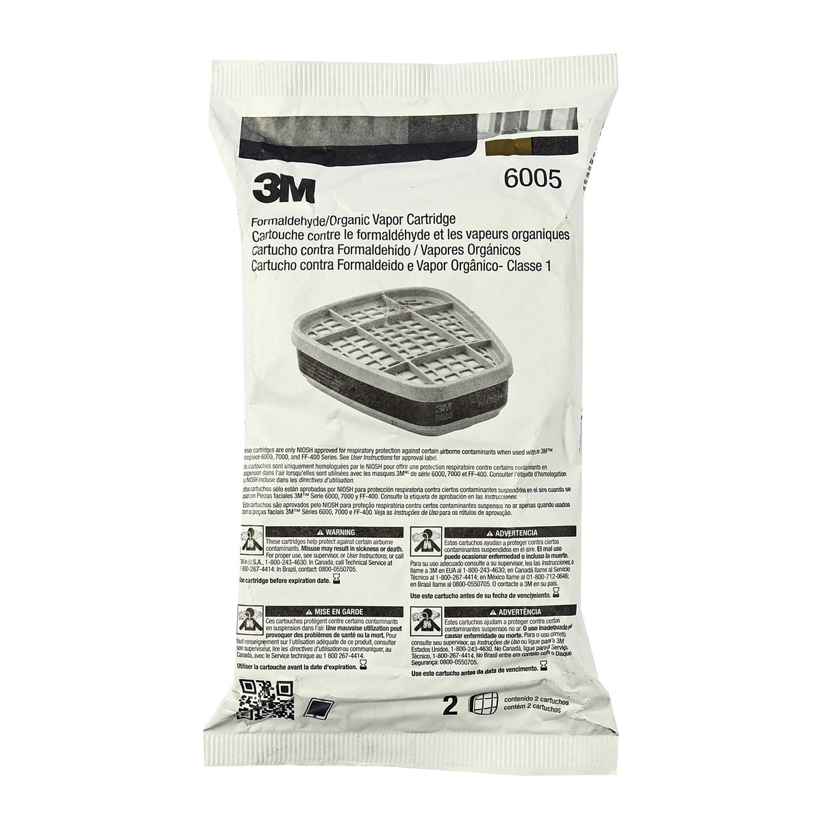 ตลับกรองไอระเหย (2PCS/PAC) 3M รุ่น NO.6005 รูปที่ 2