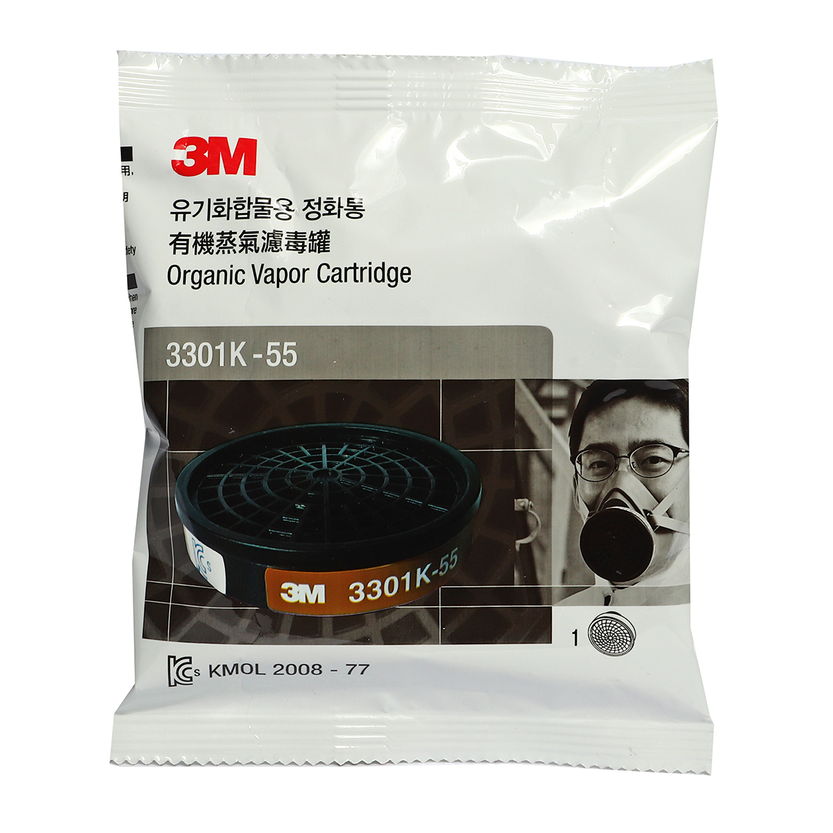 ตลับกรองสารเคมี 3301K(J)-55(55ซี.ซี.) 3M รุ่น 0527Z ราคา ฿181.8