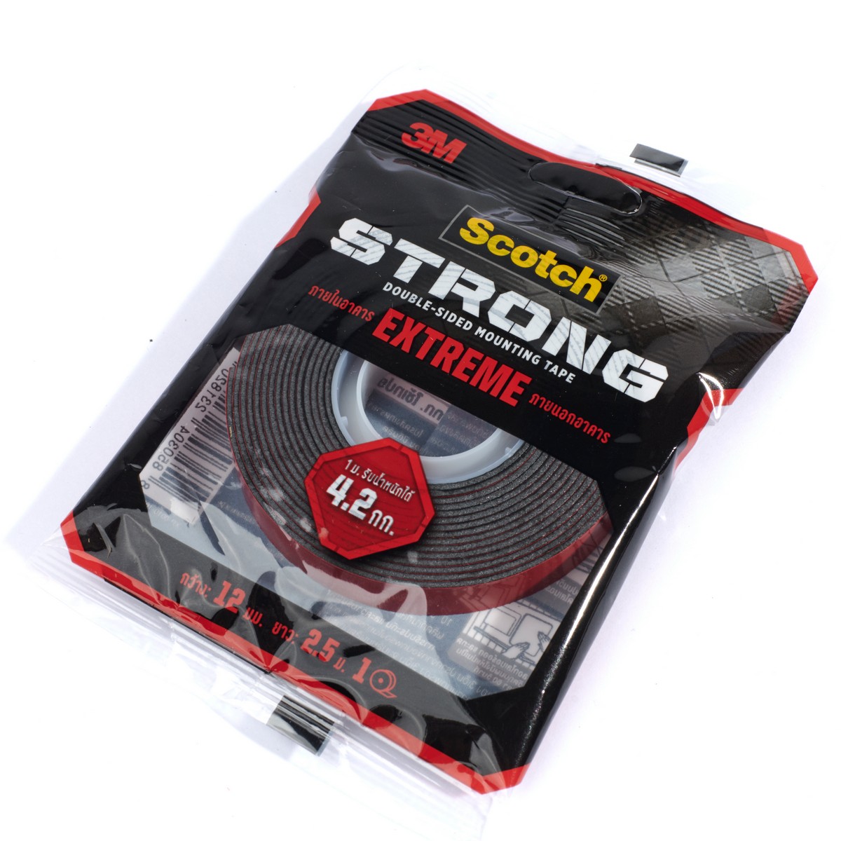 เทป 2 หน้า EXTREME แรงยึดสูง 12MMX2.5M 3M รุ่น 2400 ราคา ฿63