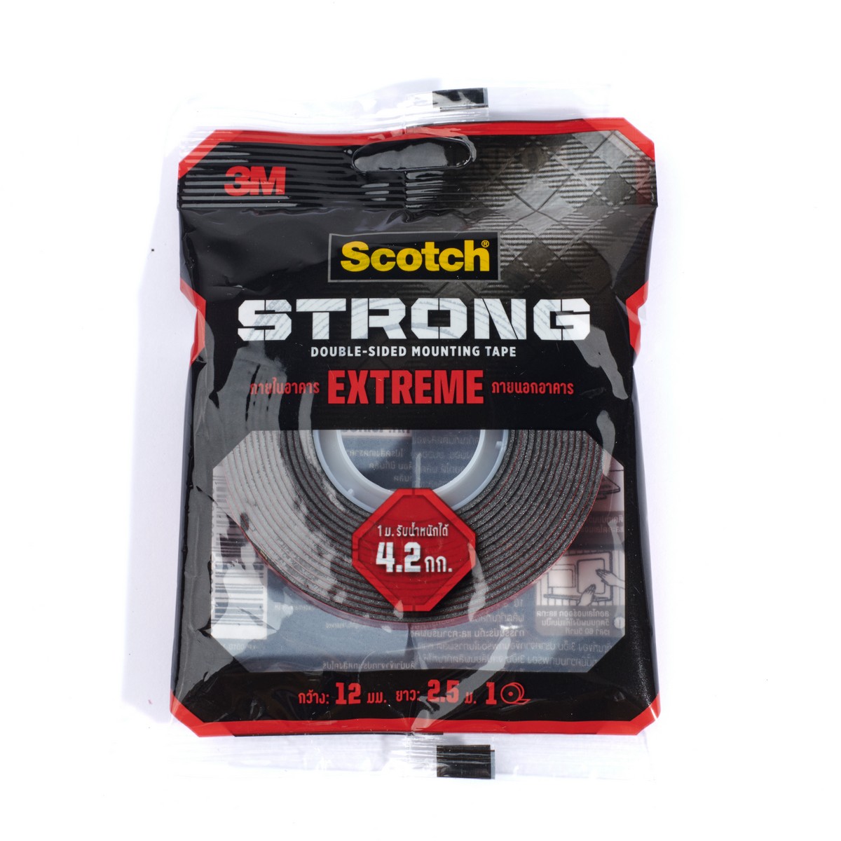 เทป 2 หน้า EXTREME แรงยึดสูง 12MMX2.5M 3M รุ่น 2400 รูปที่ 2