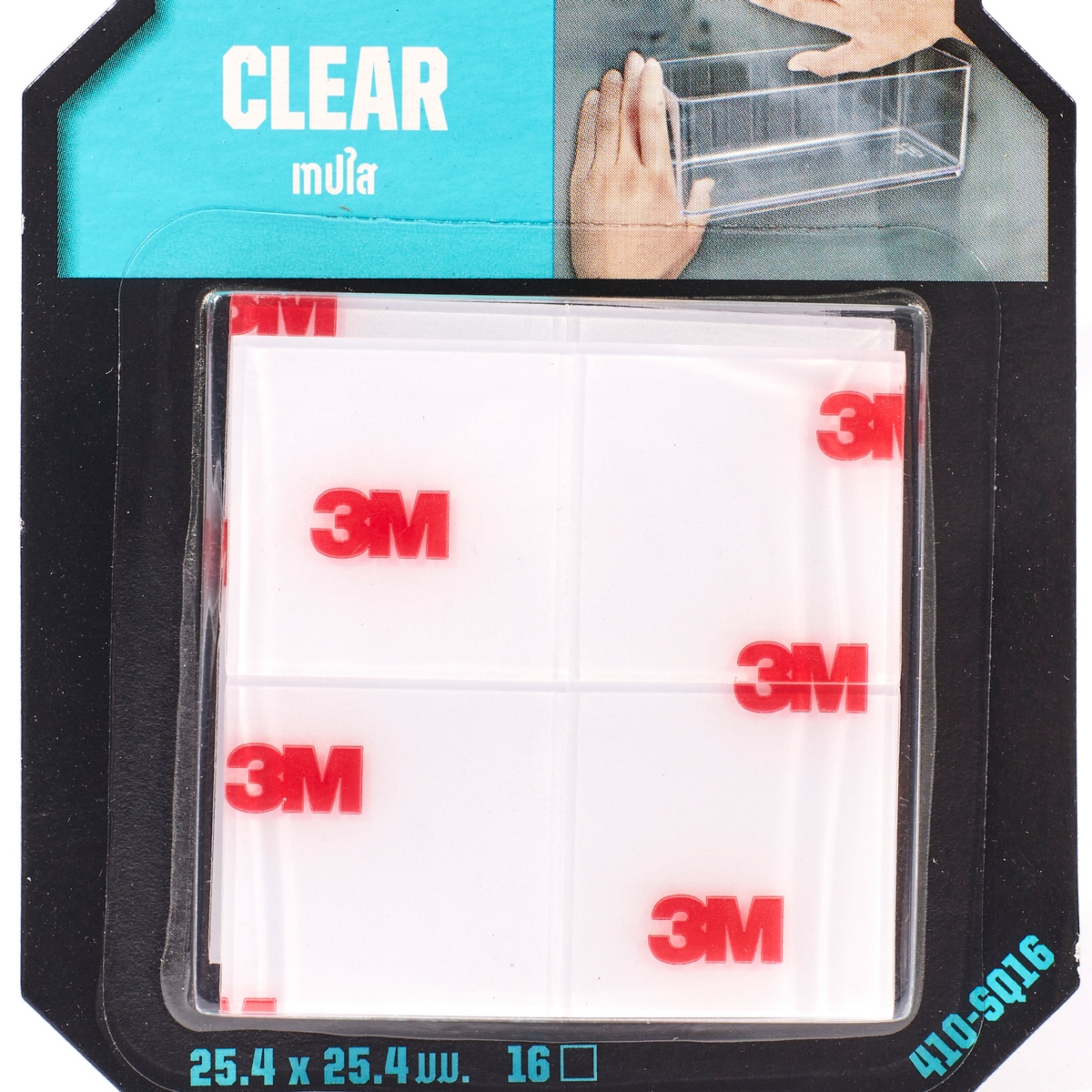 เทป 2 หน้า ใส 4010 25.4X25.4MM 16PCS/PAC 3M รุ่น 2430 รูปที่ 2
