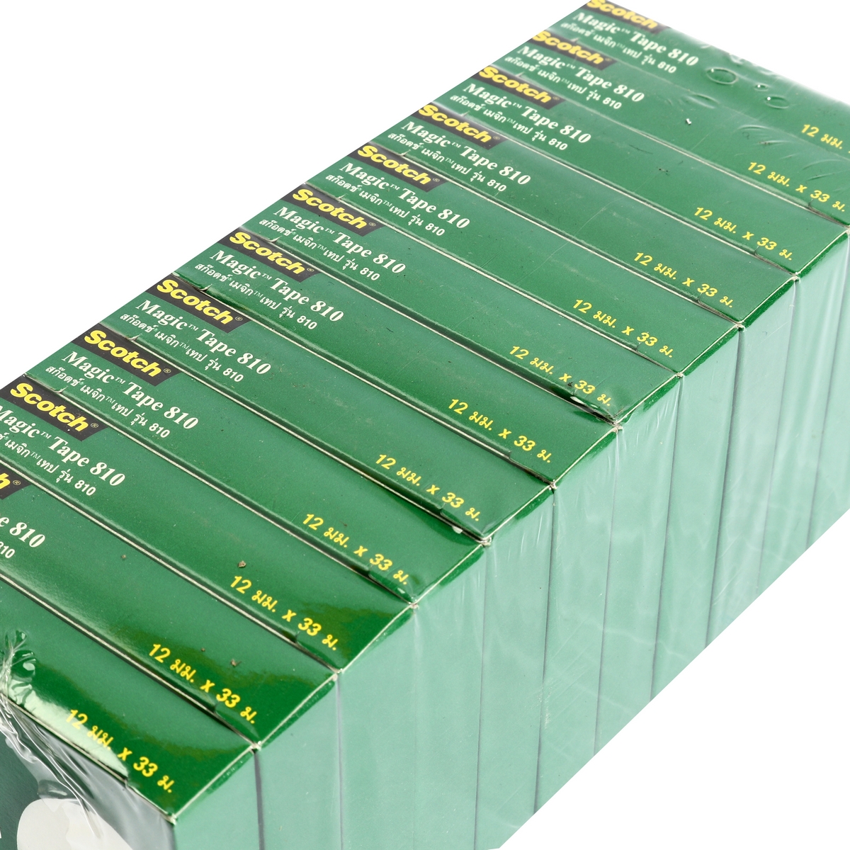 เมจิกเทป 12 มม.X36หลา แกน1" 12RL/PA 3M รุ่น NO.810 รูปที่ 2