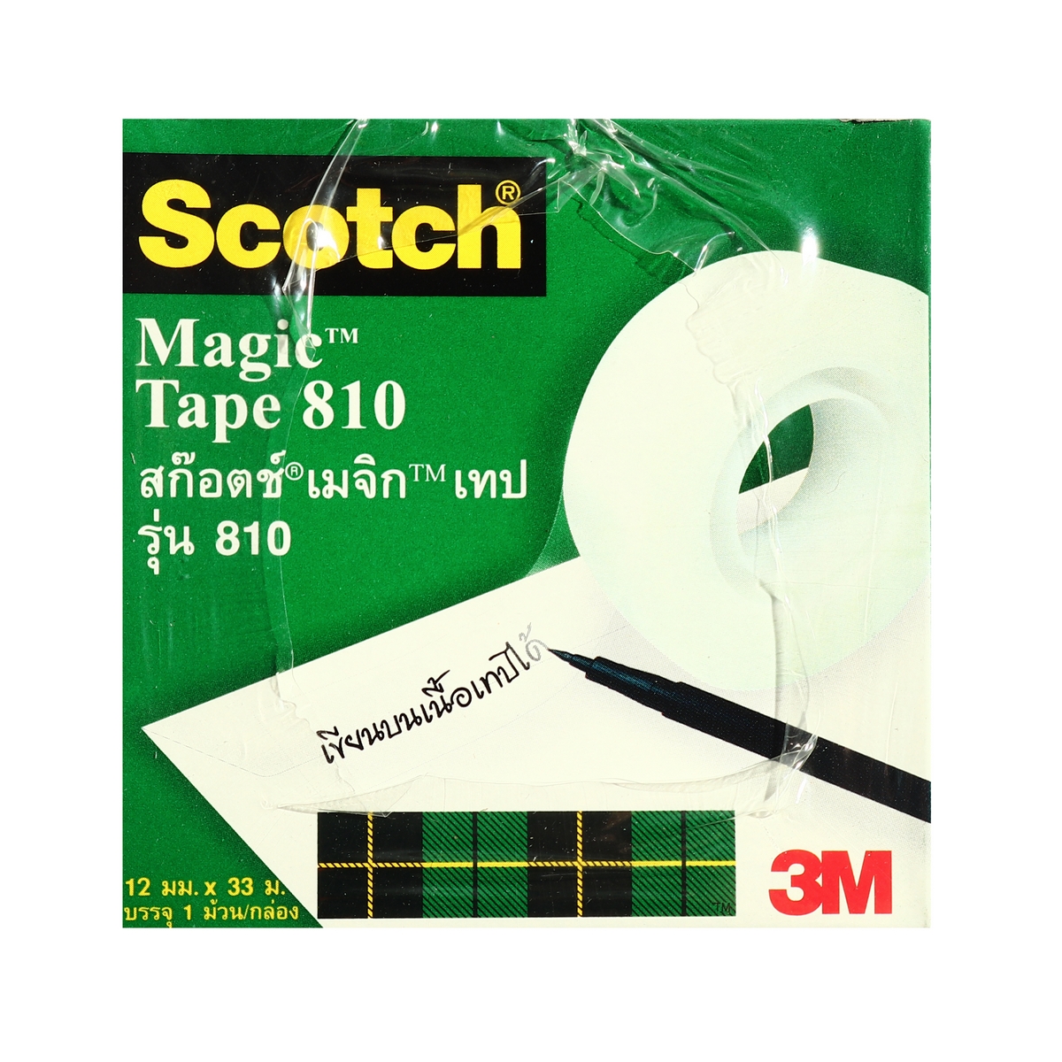 เมจิกเทป 12 มม.X36หลา แกน1" 12RL/PA 3M รุ่น NO.810 รูปที่ 4
