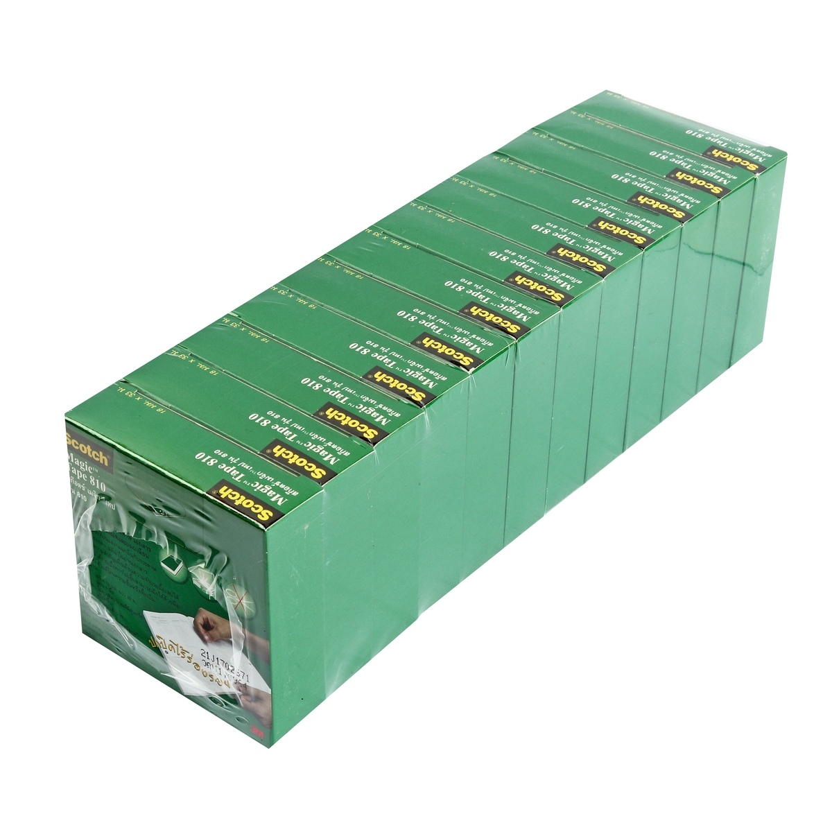 เมจิกเทป 18 มม.X36หลา แกน1" 12RL/PA 3M รุ่น NO.810 รูปที่ 3